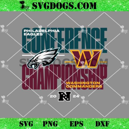 Philadelphia Eagles vs Washington Commanders 2024 NFC Championship SVG