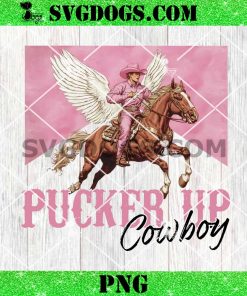 Pucker Up Cowboy PNG, Cowboy Valentine’s Day PNG