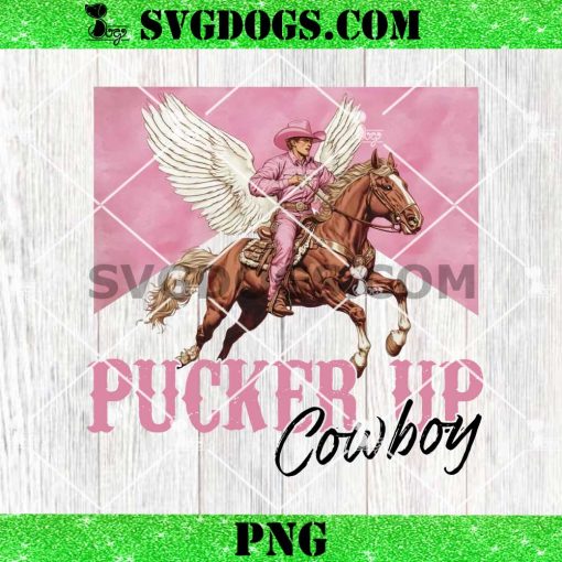 Pucker Up Cowboy PNG, Cowboy Valentine’s Day PNG