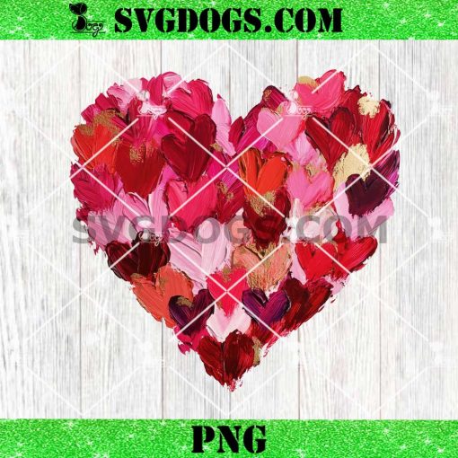 Valentine’s Day Heart Brushstroke PNG