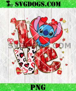 Valentine’s Day Stitch LOVE PNG