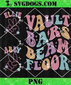 Vault Floor Bars Beam SVG, Costom Name Gym SVG