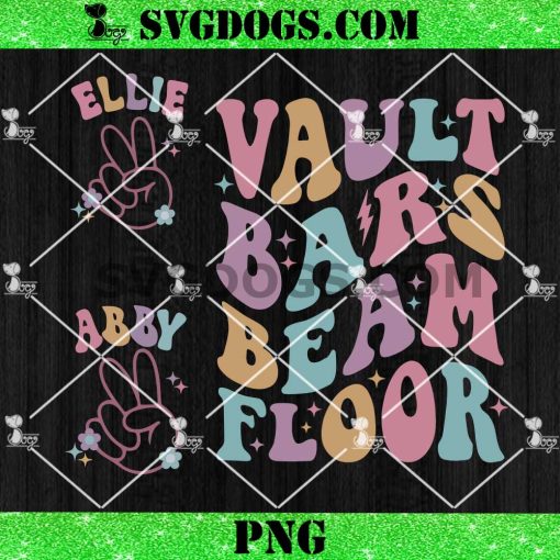 Vault Floor Bars Beam SVG, Costom Name Gym SVG