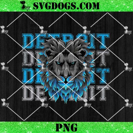 Vintage All Grit Detroit Lions PNG