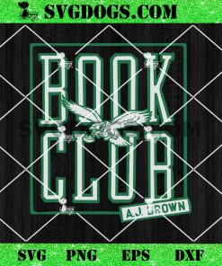 A J Brown Gray Philadelphia Eagles SVG, Eagles Book Club SVG PNG