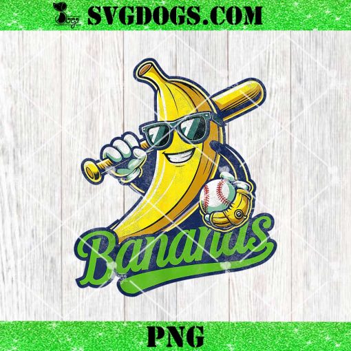 Banana Playing Baseball PNG, Cute Banana PNG