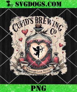 Cupid’s Brewing Co Love Potions PNG, Funny Valentine PNG