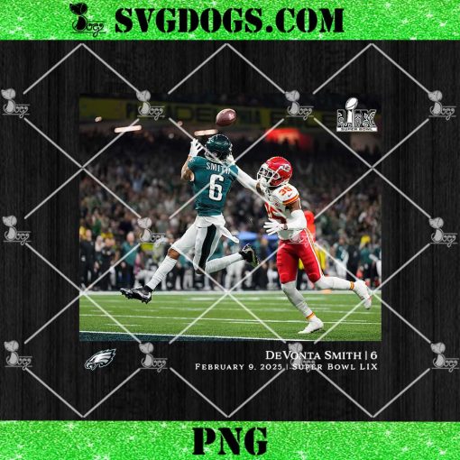 DeVonta Smith Philadelphia Eagles NFL Super Bowl LIX Champions PNG