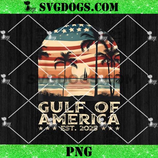 Gulf Of USA America Est 2025 American Flag PNG, Gulf Mexico PNG