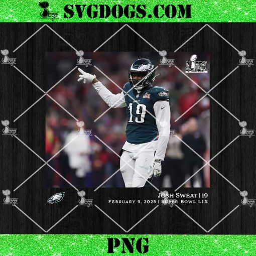 Josh Sweat Philadelphia Eagles NFL Super Bowl LIX Champions PNG