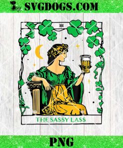 Patrick’s Day The Sassy Lass Tarot Card Tee PNG