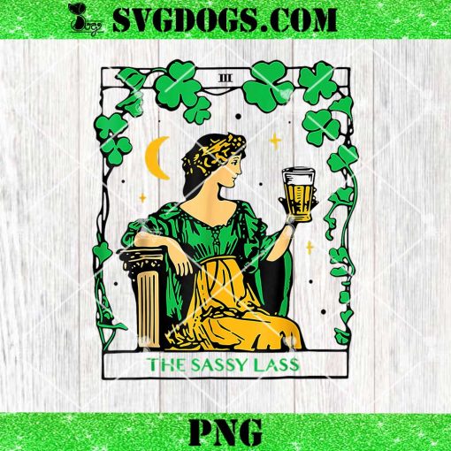 Patrick’s Day The Sassy Lass Tarot Card Tee PNG