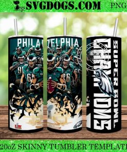 Philadelphia Super Bowl Champions 20oz Tumbler Wrap PNG