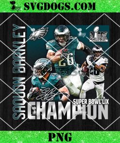 Saquon Barkley Philadelphia Eagles Super Bowl LIX Champions PNG