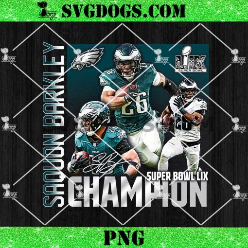 Saquon Barkley Philadelphia Eagles Super Bowl LIX Champions PNG