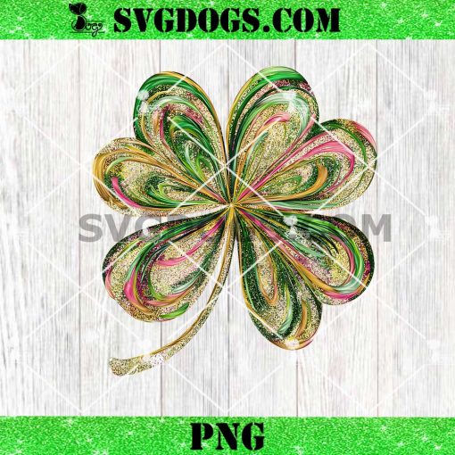 St Patrick’s Day Glitter Shamrock PNG