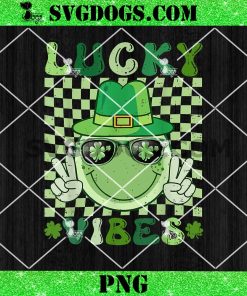 St Patricks Day Lucky Vibes Groovy PNG