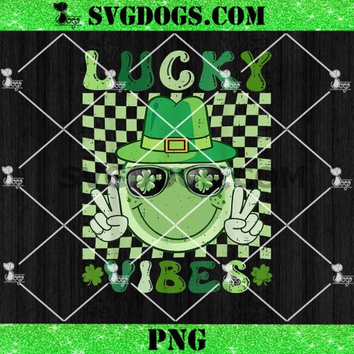 St Patricks Day Lucky Vibes Groovy PNG