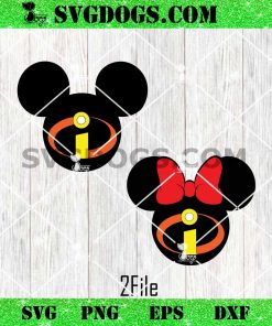 The Incredibles Mickey Head SVG