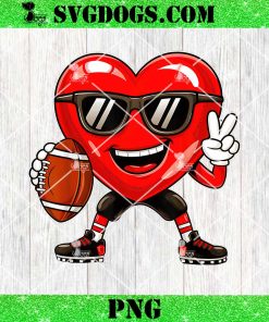 Valentine’s Day Heart Playing Football PNG