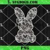 White Lace Bunny Coquette Bow PNG