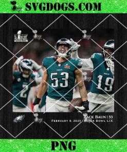 Zack Baun Philadelphia Eagles NFL Super Bowl LIX Champions PNG