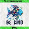 Be Kind Rainbow Fish PNG, Book Day Rainbow Scale Fish PNG