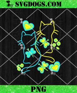 Cats Heart Flowers PNG