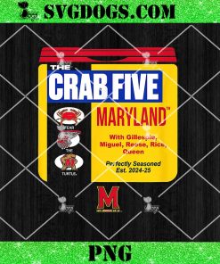 Crab Five Old Bay Can PNG, Maryland Basketball PNG