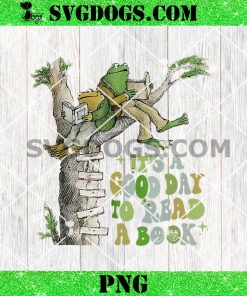 Frog It’s A Good Day To Read A Book PNG