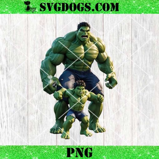 Hulk Dad And Son PNG