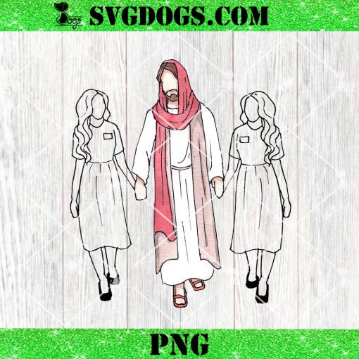 Jesus And 2 Daughters PNG