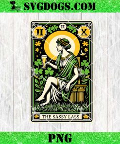 Patrick’s Day Tarot Card The Sassy Lass Drinking PNG