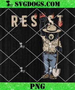 Vintage Smokey The Resist Bear PNG