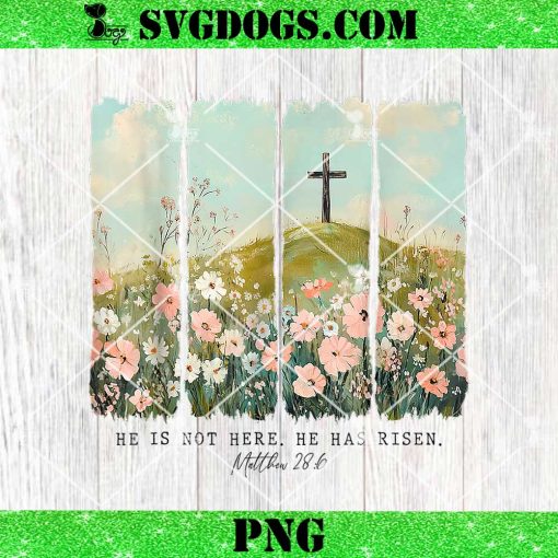 He Is Risen Christian Wildflower PNG, Happy Easter PNG