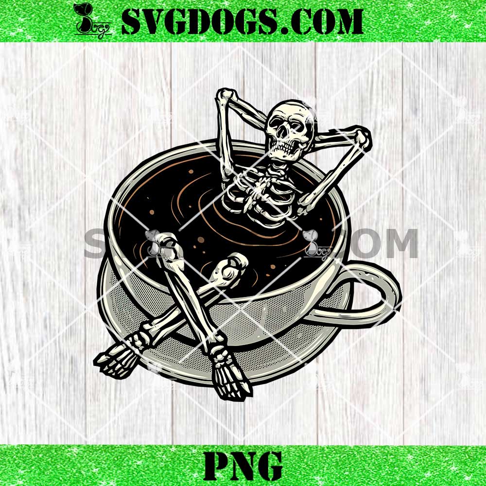 Skull Coffee and Chill PNG, Skeleton Drinking Coffee PNG Skull Coffee and Chill PNG, Skeleton Drinking Coffee PNG