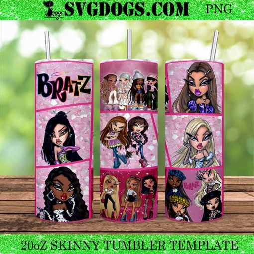 Bratz Pink 20oz Tumbler Wrap PNG