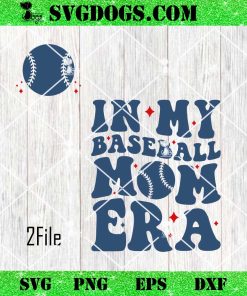 In My Baseball Mom Era Custom Name SVG, Baseball Mama SVG
