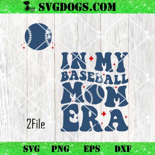 In My Baseball Mom Era Custom Name SVG, Baseball Mama SVG