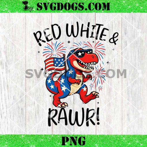 Red White and Rawr PNG