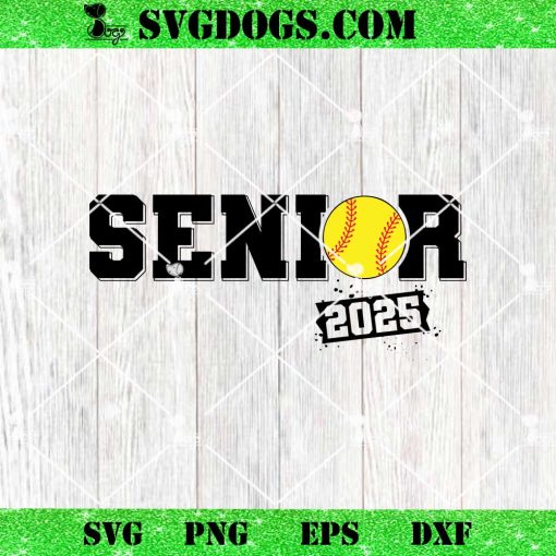 Softball Senior 2025 SVG, Class Of 2025 SVG, 2025 Graduate SVG