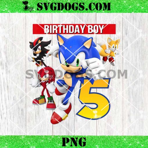 Sonic Birthday Boy 5th Custom PNG