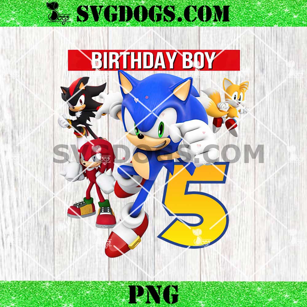Sonic Birthday Boy 5th Custom PNG Sonic Birthday Boy 5th Custom PNG
