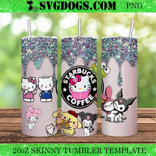 Starbucks Hello Kitty 20oz Tumbler Wrap PNG, Kuromie Starbucks Tumbler