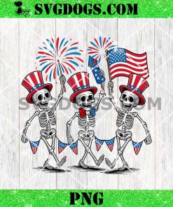 4th Of July Dancing Skeletons PNG, Patriotic PNG