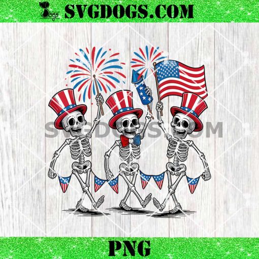 4th Of July Dancing Skeletons PNG, Patriotic PNG