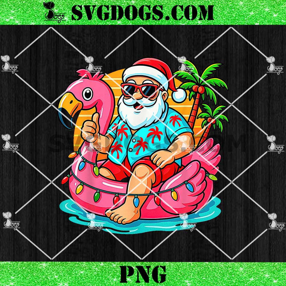 Christmas In July PNG, Santa Flamingo Summer Xmas PNG Christmas In July PNG, Santa Flamingo Summer Xmas PNG