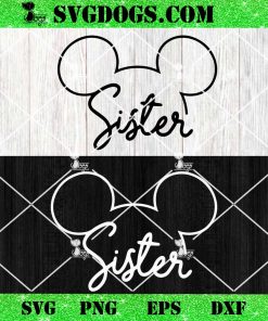 Disney Mickey Sister SVG PNG