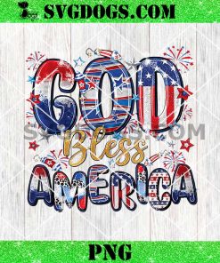 God Bless America Fireworks PNG, Patriotic Christian PNG, 4th Of July PNG