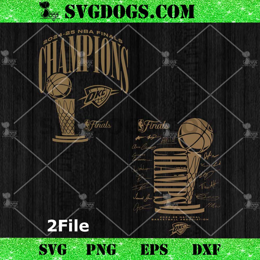 OKC THUNDER 2025 NBA CHAMPIONS Bundle SVG OKC THUNDER 2025 NBA CHAMPIONS Bundle SVG